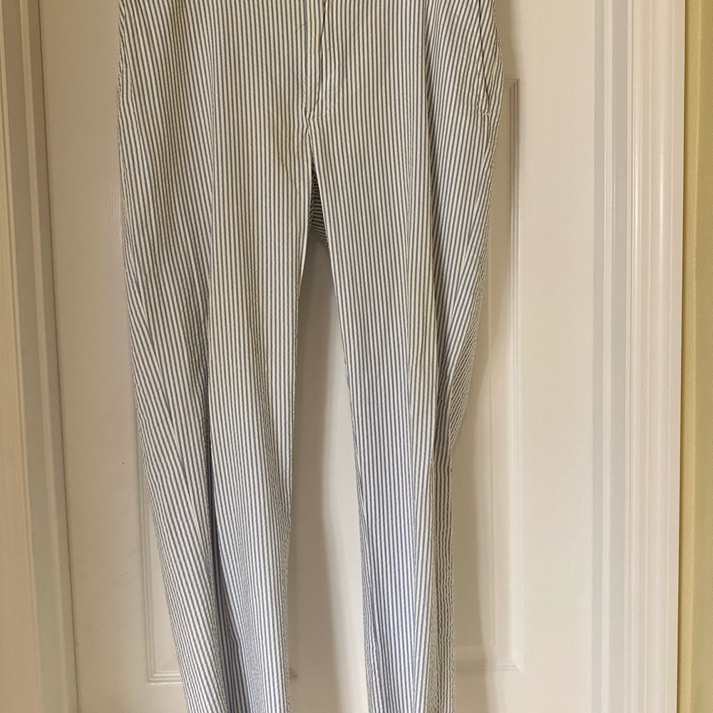 Men's Striped Pants - Blue and White